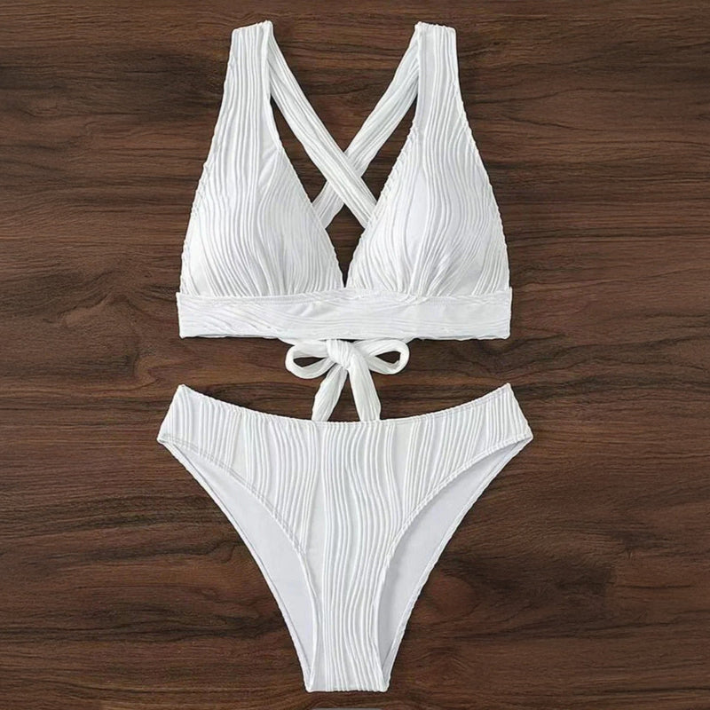 Prążkowane bikini