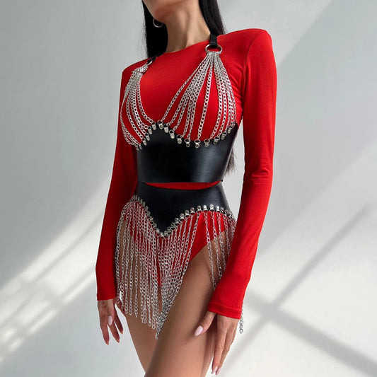 Harness z łańcuszkami