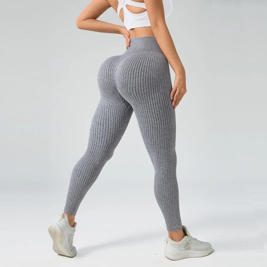 Prążkowane legginsy