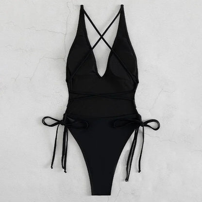 Monokini z wiązaniem