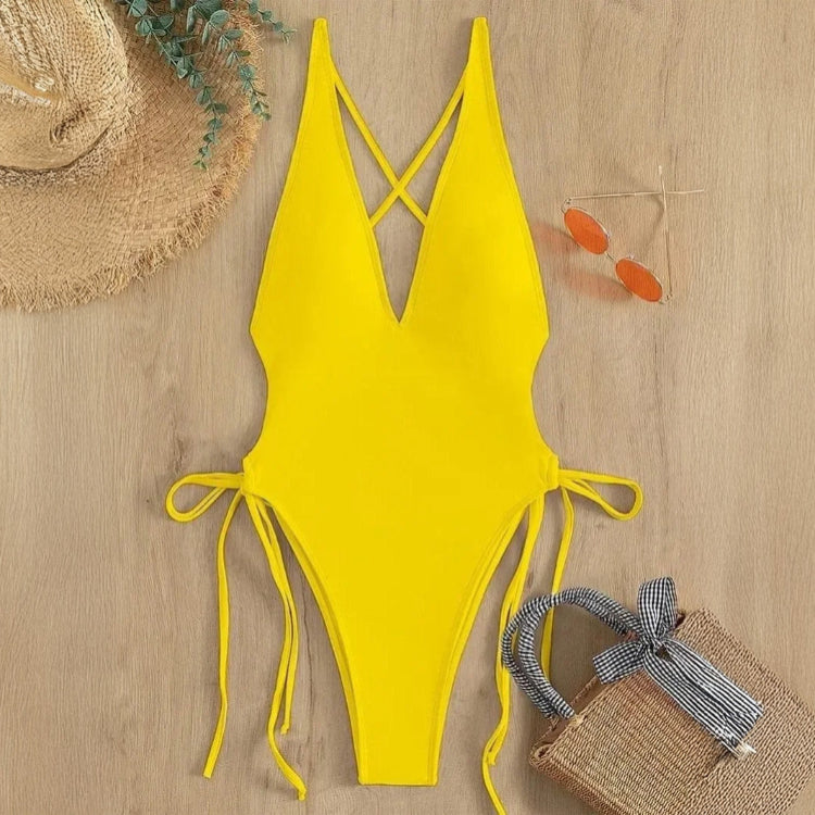 Monokini z wiązaniem