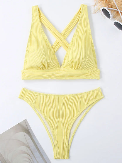 Prążkowane bikini